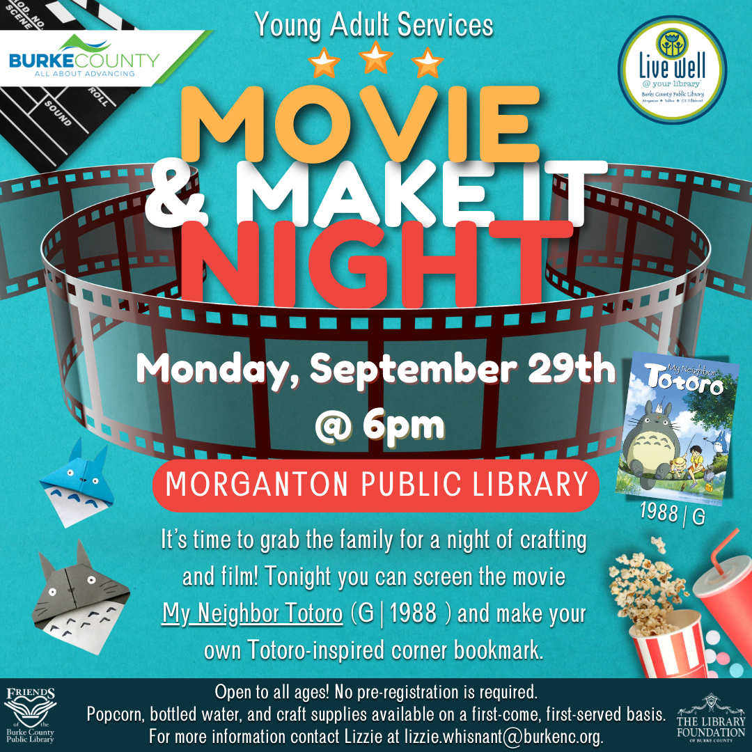 SEptember 29 6pm Morganton Public Library