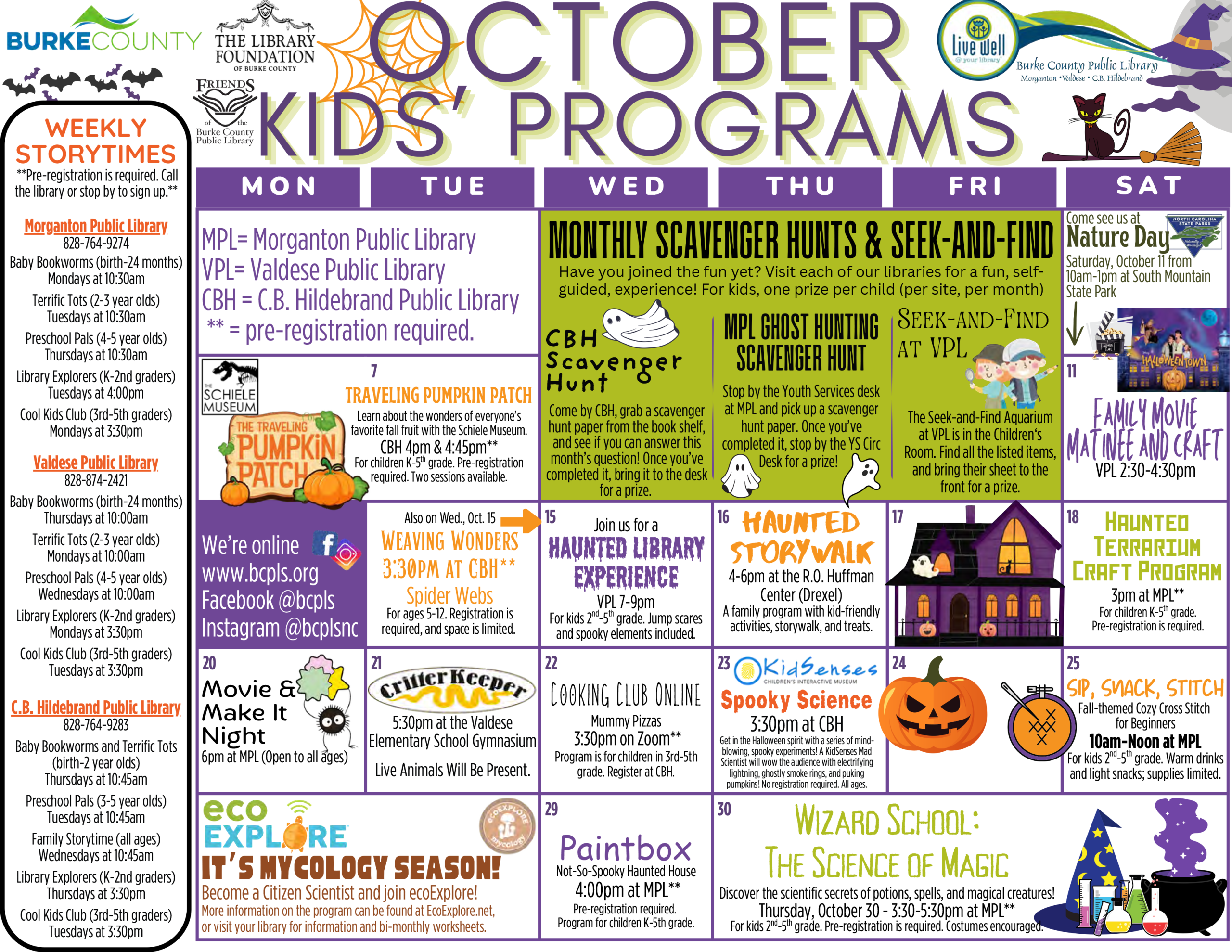 Kids' October 2025 Calendar